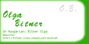 olga bitner business card